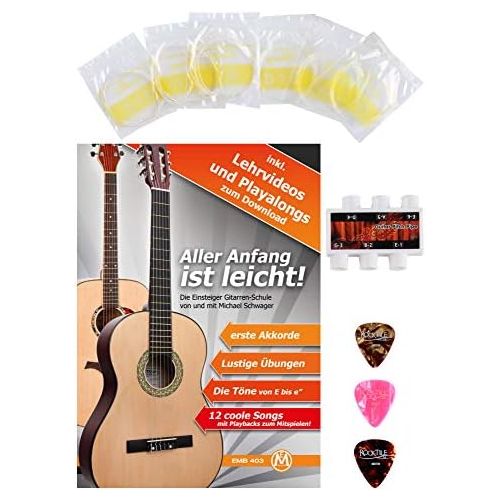  [아마존베스트]Unbekannt La Mancha Rubinito cm/59Classical Guitar Starter Set (3/4) KlassiSolid Canadian Cedar Top, Fingerboard: Ovangkol, Natural Offenporig Matt + an extensive range of accessories