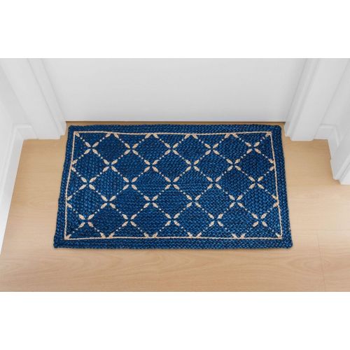  Unbelievable Mats HSJ00480 Isabella Collection Door Mat 21 x 34 Blue