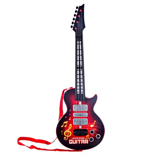  Unbrand 4 Strings Electric Guitar Toy Kids Musical Instruments Educational Toy - Red