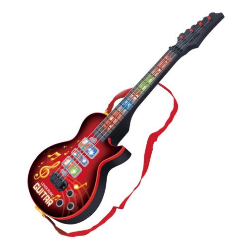  Unbrand 4 Strings Electric Guitar Toy Kids Musical Instruments Educational Toy - Red