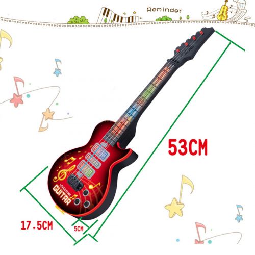  Unbrand 4 Strings Electric Guitar Toy Kids Musical Instruments Educational Toy - Red