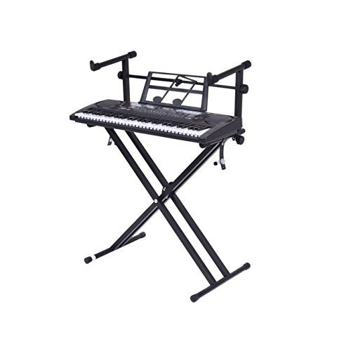 제네릭 Unbrand Pro Adjustable 2-Tier X Style Dual Keyboard Stand Electronic Piano Double New US Ship