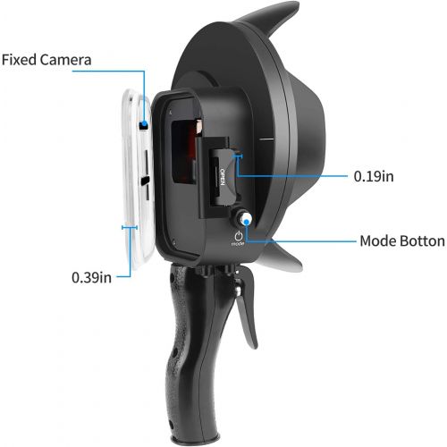  Unbrand Shoot Diving Dome Port Waterproof Case Filter Switchable Dome for GoPro Hero 7 6 5 Black Trigger Housing for Go Pro 7 Accessory