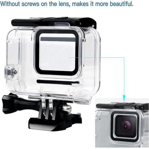  Unbrand Shoot New Hero7 30m Waterproof Case Housing for Gopro Hero 7 Silver & White Underwater Protection Shell Box Go Pro Accessories
