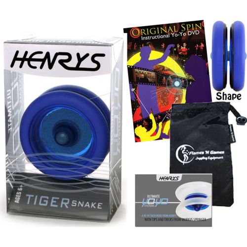  No data Henrys TIGER SNAKE YoYo Pro Looping Trick Bearing Yoyo 75 Yo-Yo trick DVD + Bag