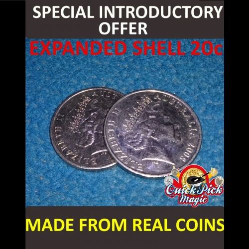  Unbranded 20 CENT AUSTRALIAN EXPANDED COIN SHELL  MADE FROM REAL COINS! PREMIUM QUALITY