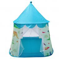 Unbranded Blue Dinosaur Themed Tent Indoor Play House for Boys & Girls, 47"L x 47"H