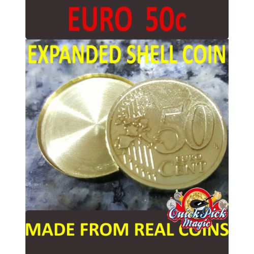  Unbranded EURO Expanded COIN Shell 50c coin - Euro coin MAGIC - Closeup Magic Trick