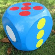 Unbranded 1 X Giant Foam Dice 30cm Six Sided Game Toy Party YellowBlueRe