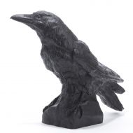 Unbranded Raven II upright, large plastic sculpture  Flesh crow sculptures Ottmar Hoerl