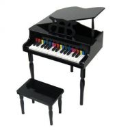 Toys & Hobbies 30 Keys Childs Baby Grand Piano with Bench Black (CB2)