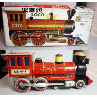 Unbranded AMAZING VINTAGE 60S ME 684 LOCO TIN TRAIN BATTERY LITHO CHINA WORKING NEW NOS !