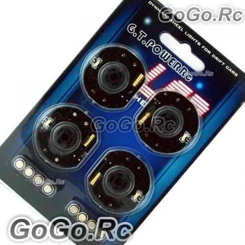  Unbranded 4 Pcs GT POWER RC Car Dynmaic Wheel Light LED Set Blue (GT004BU)