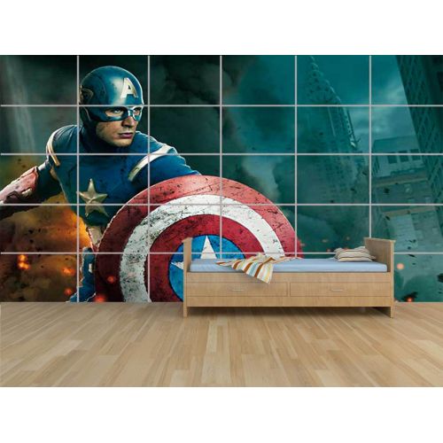  Unbranded THE AVENGERS CAPTAIN AMERICA GIANT KIDS ROOM CHILDREN ROOM KIDS