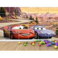 No data CARS FLASH MCQUEEN AND SALLY POSTER ROOM CHILDREN ROOM KIDS