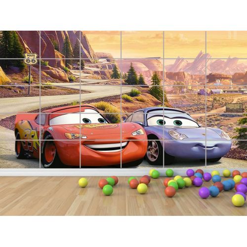  No data CARS FLASH MCQUEEN AND SALLY POSTER ROOM CHILDREN ROOM KIDS