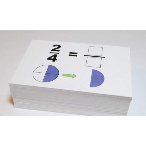  Unbranded New Beginning Graphical Fractions Simplification Math Flash Cards- W/ Pie Charts Best Buy