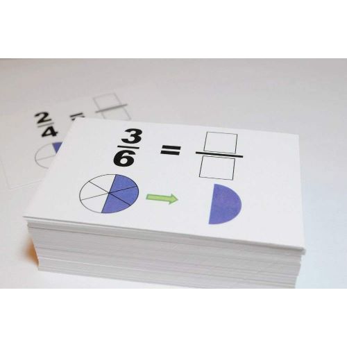  Unbranded New Beginning Graphical Fractions Simplification Math Flash Cards- W/ Pie Charts Best Buy