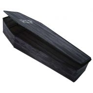 Unbranded Coffin with Lid 60 Inch Wooden-Look RIP Graveyard Halloween Prop Haunted House NEWEST