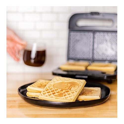  Uncanny Brands Peanuts Waffle Maker - Make Snoop and Woodstock Waffles - Kitchen Appliance