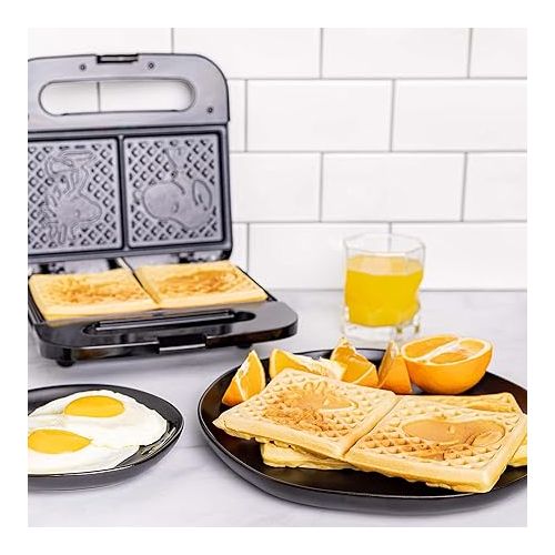  Uncanny Brands Peanuts Waffle Maker - Make Snoop and Woodstock Waffles - Kitchen Appliance