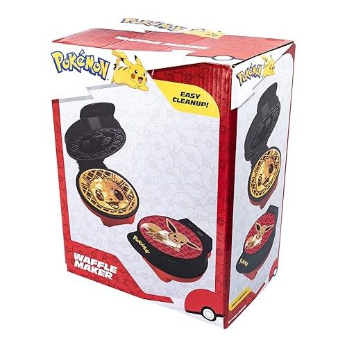  Uncanny Brands Pokemon Eevee Waffle Maker - Make Bounty Eevee Waffles - Kitchen Appliance