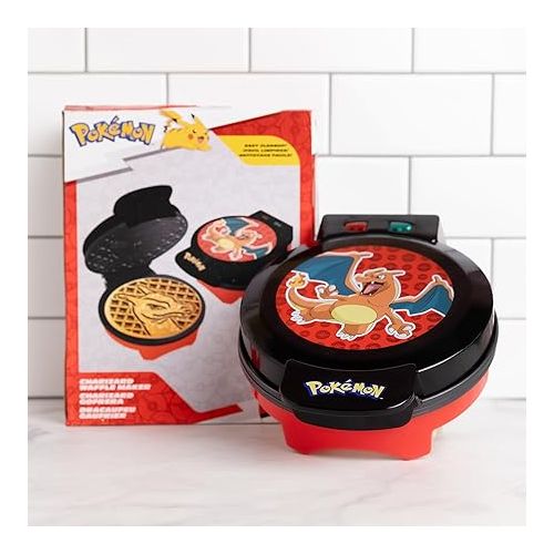  Uncanny Brands Pokemon Charizard Waffle Maker - Make Bounty Charizard Waffles - Kitchen Appliance