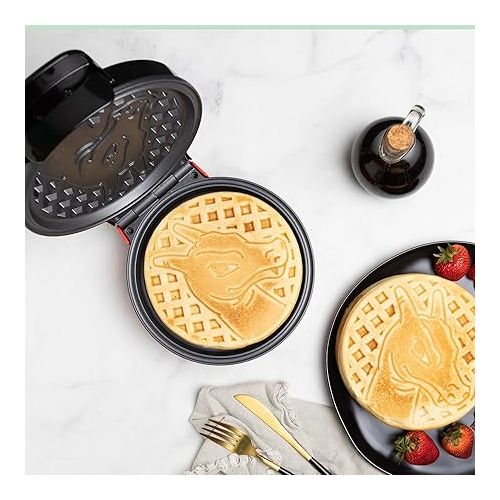  Uncanny Brands Pokemon Charizard Waffle Maker - Make Bounty Charizard Waffles - Kitchen Appliance