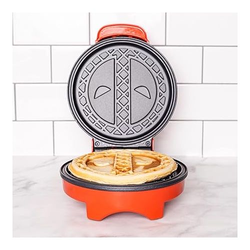  Uncanny Brands Marvel Deadpool Waffle Maker - Merc With a Mouth on Your Waffles- Waffle Iron