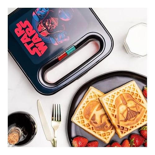  Uncanny Brands Star Wars Waffle Maker - Darth Vader & Stormtrooper Waffles - Dark Side Kitchen Appliance