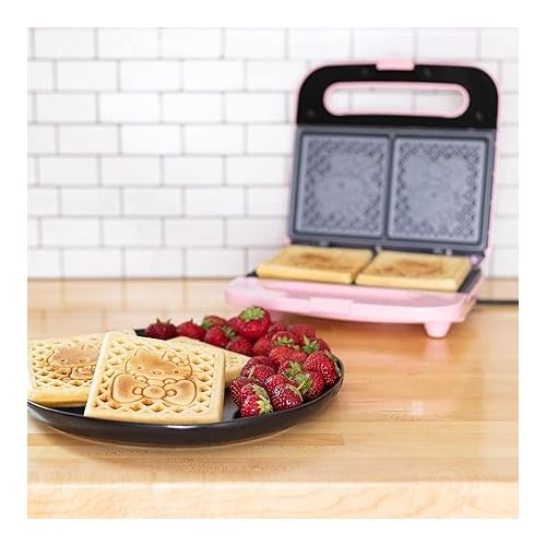  Uncanny Brands Hello Kitty Waffle Maker - Make Double Hello Kitty Waffles - Kitchen Appliance