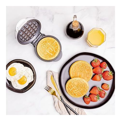  Uncanny Brands Death Star Mini Waffle Maker - Star Wars Small Kitchen Appliance