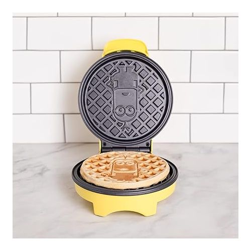  Uncanny Brands Minions Kevin Waffle Maker- Iconic Minion on Your Waffles - Waffle Iron