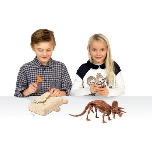  Uncle Milton Dr. Steve Hunters-Dino Dig Excavation Kit Triceratops-12 Pieces-Scientific Educational Toy