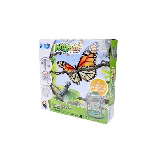  Uncle Milton Butterfly Farm Live Habitat - Observe Butterfly Lifecycle in Garden  Includes Voucher to Redeem for Caterpillars