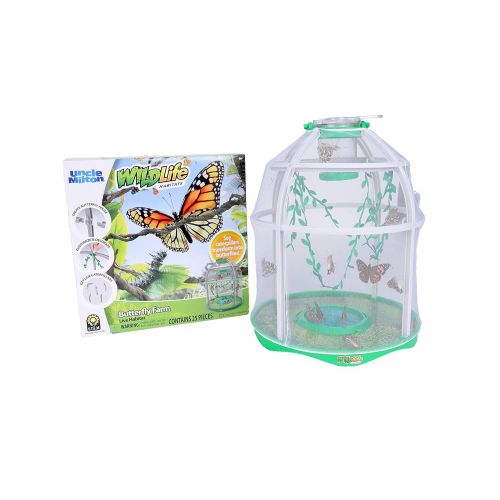  Uncle Milton Butterfly Farm Live Habitat - Observe Butterfly Lifecycle in Garden  Includes Voucher to Redeem for Caterpillars