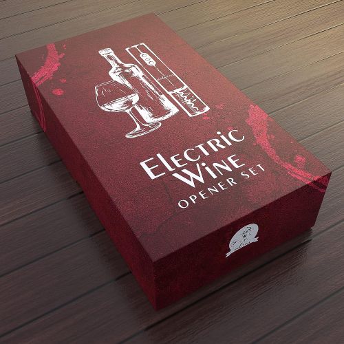  Electric Wine Opener Set with Charger and Batteries- Holiday Gift Set - Christmas Gift Idea Holiday Kit with Batteries and Foil Cutter Uncle Viner G105