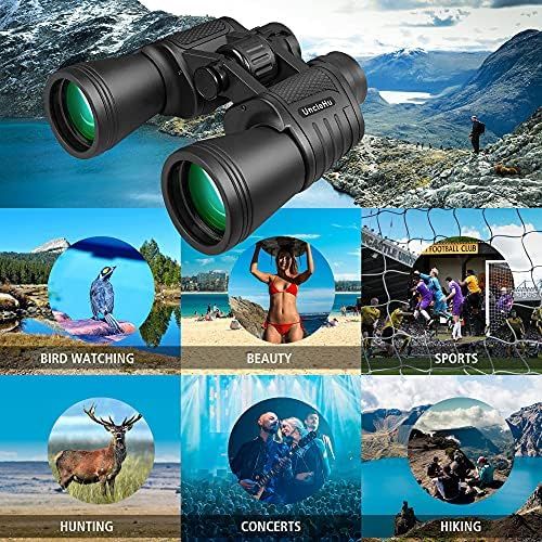  [아마존베스트]UncleHu 20x50 Hochleistungs-Fernglas fuer Erwachsene mit wenig Licht Nachtsicht, kompaktes wasserdichtes Fernglas fuer Vogelbeobachtung, Jagd, Reisen, Fussballspiele, Stargazing mit