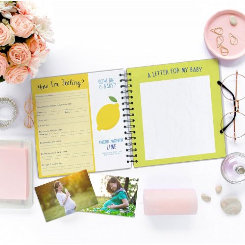  [아마존베스트]Unconditional Rosie My 9 Month Journey Pregnancy Journal and Baby Memory Book with Stickers - Baby Scrapbook and Photo Album - Perfect Pregnancy Gifts for First Time Moms - Picture and Milestone Books