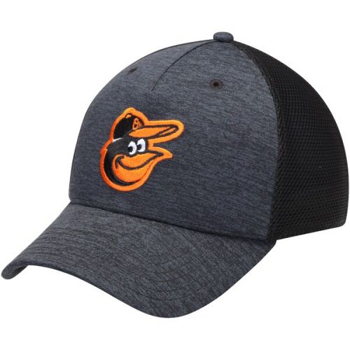 언더아머 Men's Baltimore Orioles Under Armour Black Twist Closer Trucker Performance Adjustable Hat