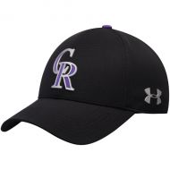 Men's Colorado Rockies Under Armour Black MLB Driver Cap 2.0 Adjustable Hat