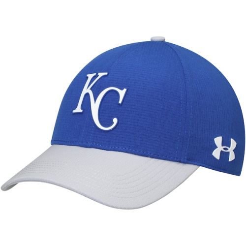언더아머 Men's Kansas City Royals Under Armour RoyalGray MLB Driver Cap 2.0 Adjustable Hat