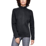 Under Armour Women's Wintersweet 2.0 1/4 Zip T-Shirt , Black (001)/Charcoal , Large