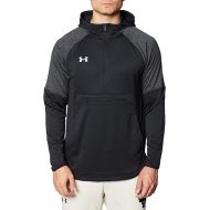 Under Armour mens Qualifier Fleece Anorak, Black-white, Large