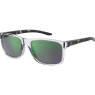 Under Armour Mens Under Armour Male Style Ua 0005/S Sunglasses, Crystal Black/Polarized Green Multi, 58mm 19mm US