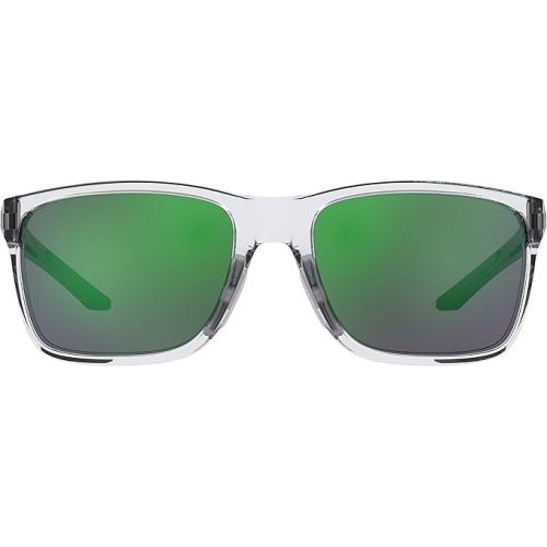 언더아머 Under Armour Mens Under Armour Male Style Ua 0005/S Sunglasses, Crystal Black/Polarized Green Multi, 58mm 19mm US