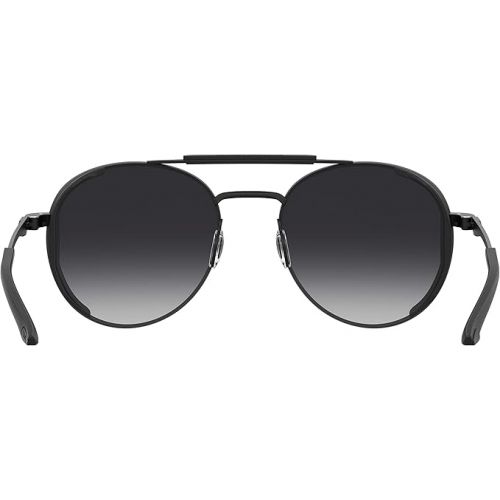 언더아머 Under Armour UA 0008/G/S Oval Sunglasses, Matte Black/Polarized Gray, 55mm, 19mm