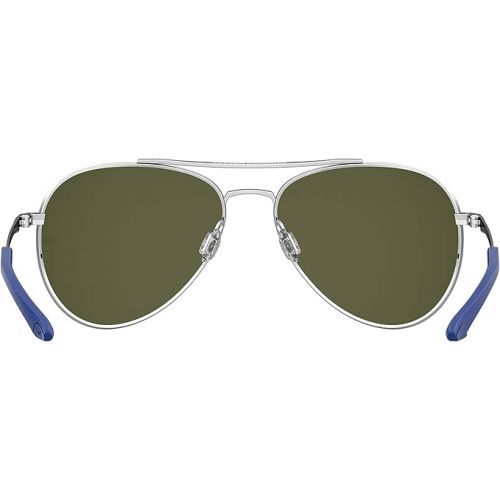 언더아머 Under Armour UA 0008/G/S Pilot Sunglasses, Silver/Blue Multi, 59mm, 15mm