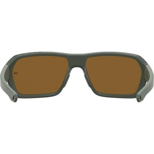 언더아머 Under Armour Men's UA Recon Polarized Square Sunglasses, Matte Green, 64mm, 15mm