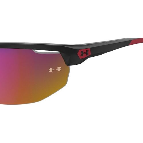 언더아머 Under Armour Men's UA 0002/G/S Special Shape Sunglasses, Black/Infrared, 71mm, 9mm